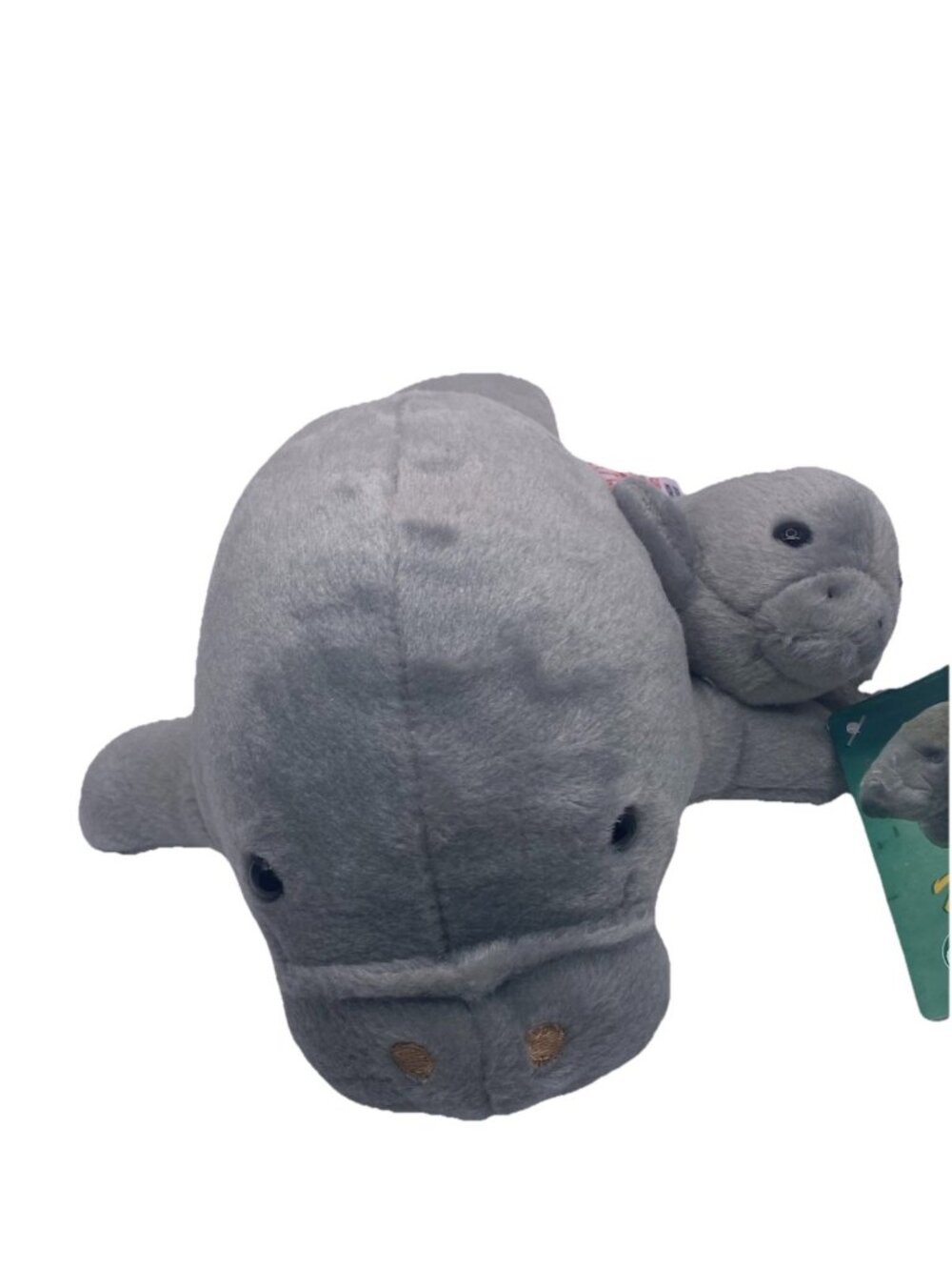 Fiesta 11” NWT Mama Gray Manatee & Attached Baby Stuffed Toy Plush